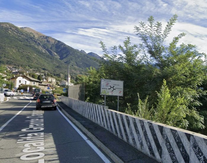 Il ponte ferroviario a Saint-Christophe