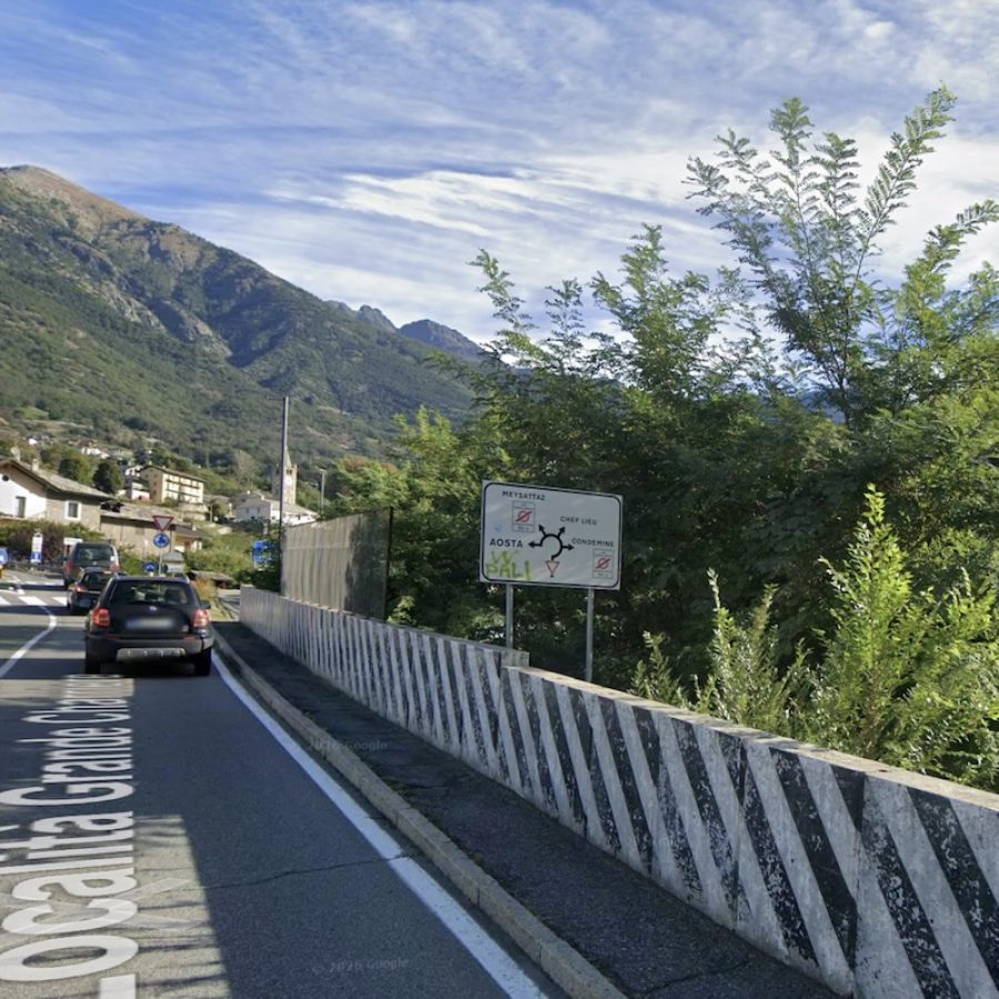 Il ponte ferroviario a Saint-Christophe