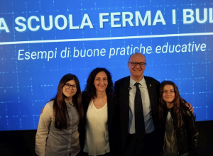 Delegazione valdostana all'evento La scuola batte i bulli