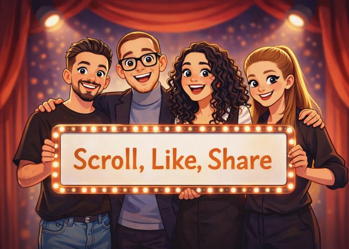 Scroll Like Share