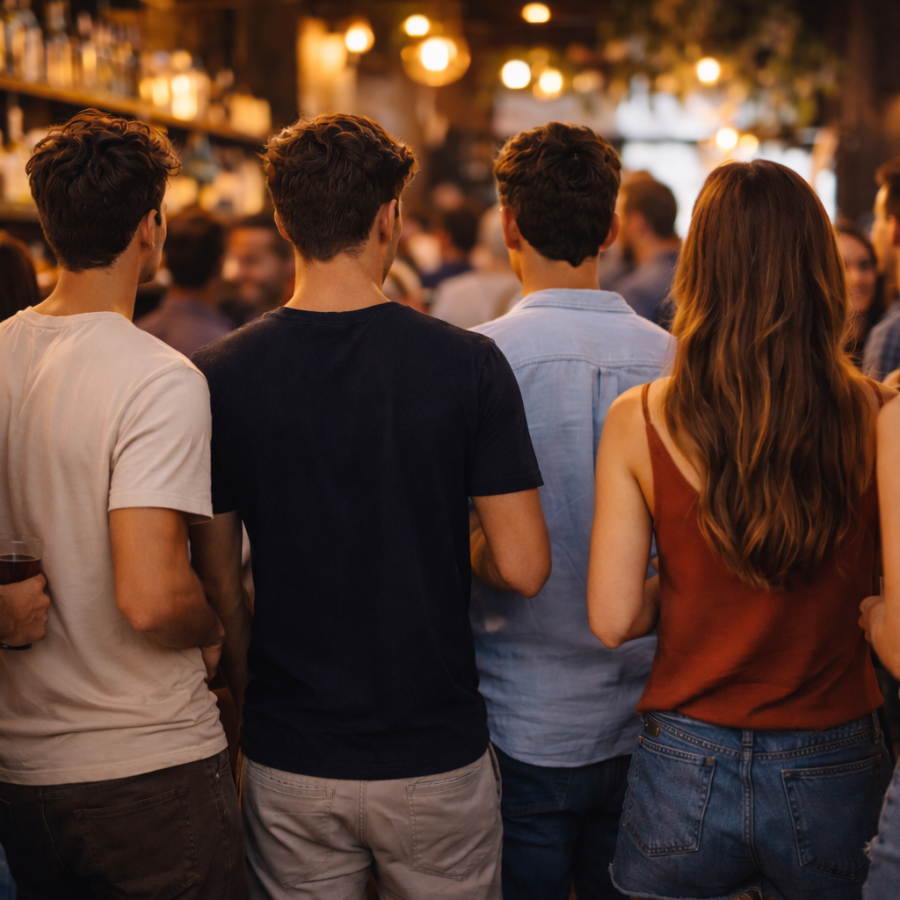 Giovani, ragazzi, giovani al bar - Immagine creata con l'AI