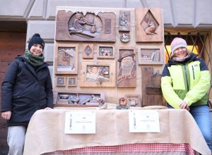 Sophie Peraillon e Chantal Chapellu (da sx a dx) Fiera di Sant'Orso Foto Alice Dufour