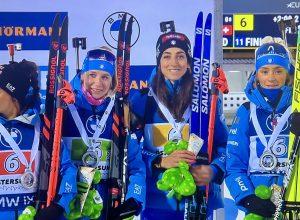 Staffetta italiana biathlon secondo posto