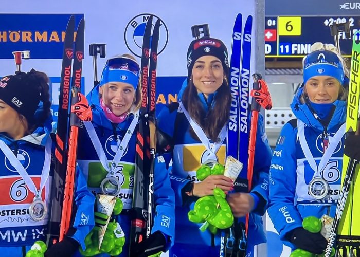 Staffetta italiana biathlon secondo posto