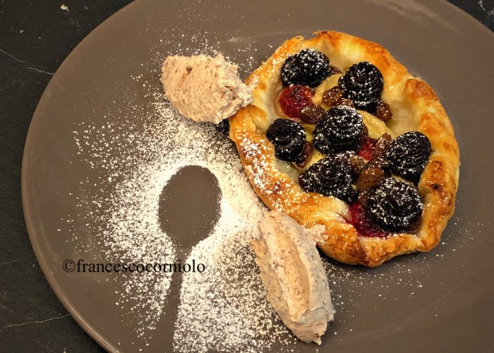 Tartelletta di frutta con ganache al fondente