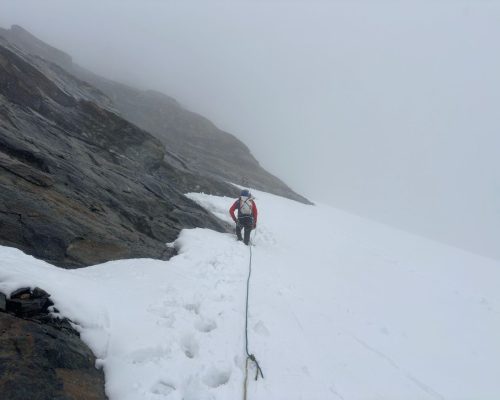 Tentativo recupero alpinisti gemello breithorn