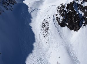 Le tracce della valanga.