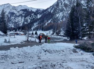 Valnontey lavori per la sistemazione della pista di fondo