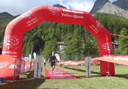 L'arrivo del Valsavarenche Trail Sauvage