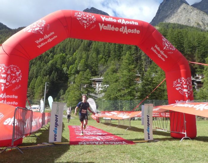 L'arrivo del Valsavarenche Trail Sauvage