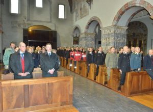La funzione nella chiesa di Sant'Orso.