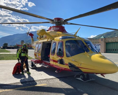 L'elicottero del Soccorso Alpino