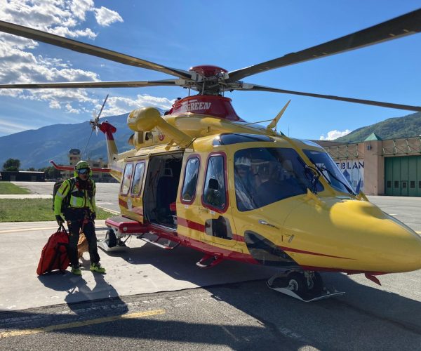 L'elicottero del Soccorso Alpino