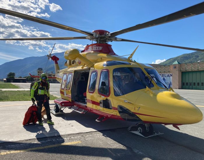 L'elicottero del Soccorso Alpino