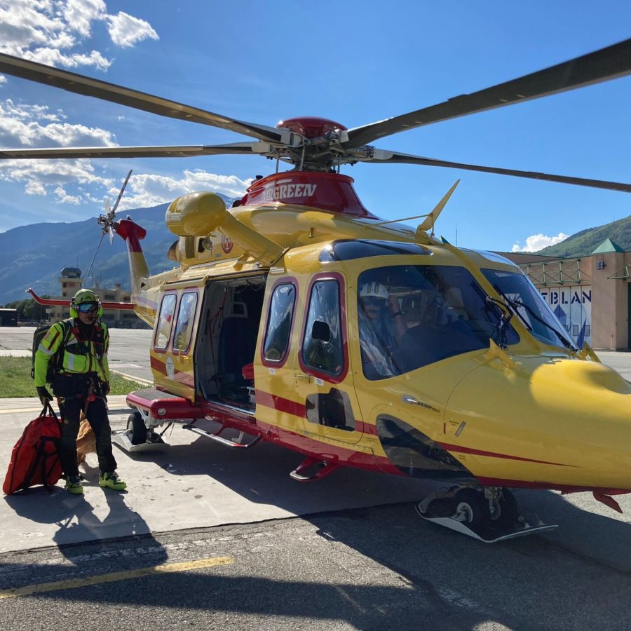 L'elicottero del Soccorso Alpino