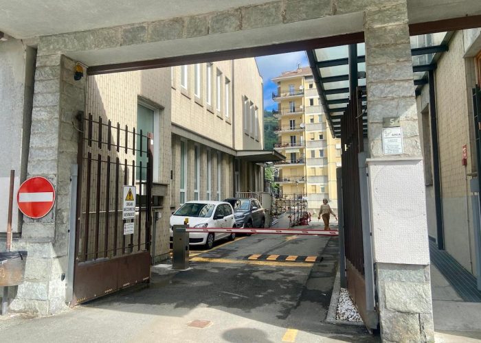 Il nuovo ingresso del Poliambulatorio specialistico di Aosta, in via Guido Rey