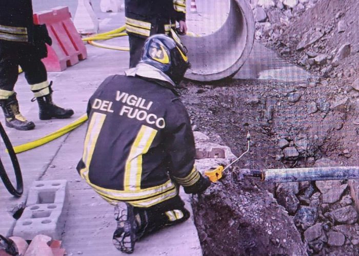 Vigili del fuoco fuga di gas