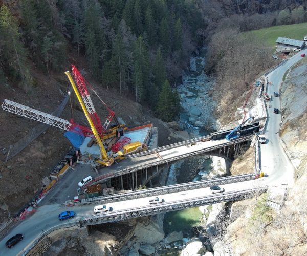 I lavori sul ponte di Chevril