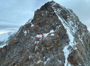 Il luogo dell'incidente in parapendio: il Picco Luigi Amedeo, sulla cresta del Brouillard del Monte Bianco