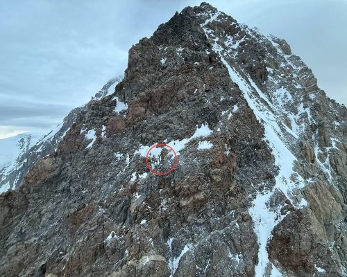 Il luogo dell'incidente in parapendio: il Picco Luigi Amedeo, sulla cresta del Brouillard del Monte Bianco