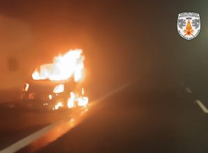 L'incendio nella galleria di Leverogne