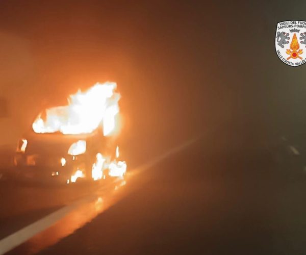 L'incendio nella galleria di Leverogne