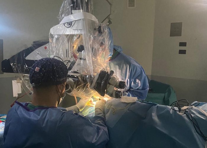 L'intervento eseguito dall'équipe di Neurochirurgia del Parini