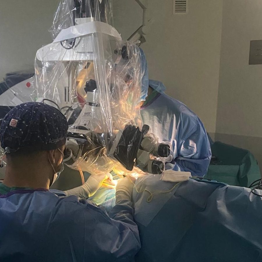 L'intervento eseguito dall'équipe di Neurochirurgia del Parini