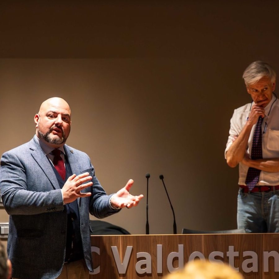 L'assessore alla Sanità Carlo Marzi ed il direttore sanitario dell'Usl Mauro Occhi
