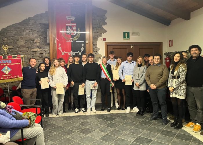 La consegna della maturità civica ai diciottenni di Montjovet