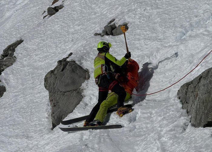 Recupero freeride Punta Helbronner