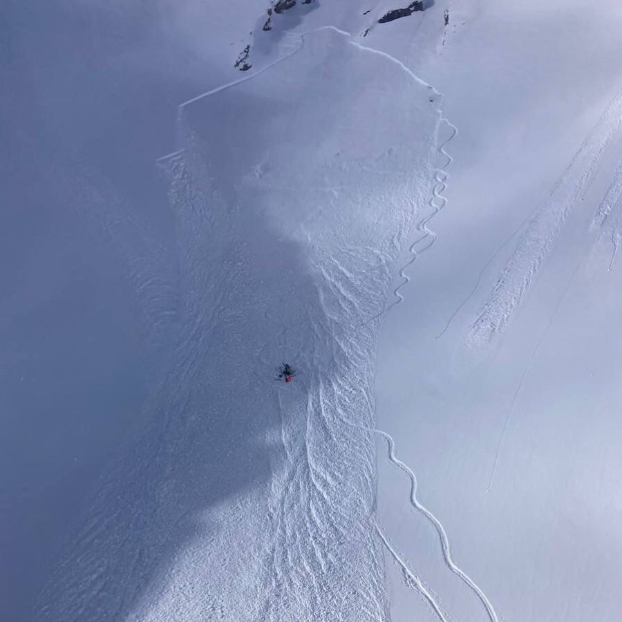 Valanga nei pressi del colle Malatrà