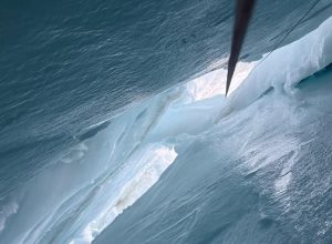 Il crepaccio sul Colle Vincent, sul Monte Rosa