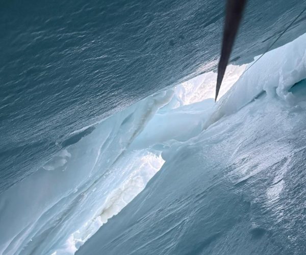 Il crepaccio sul Colle Vincent, sul Monte Rosa