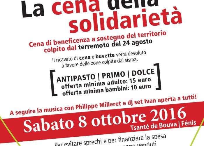 cena della solidarietà Fénis