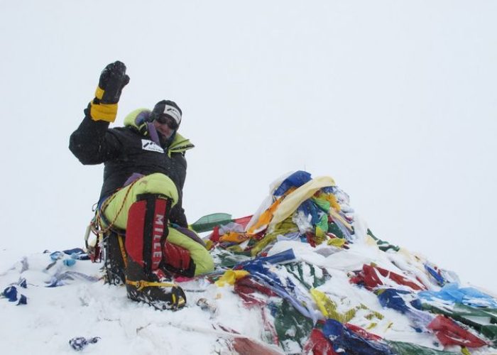Abele Blanc sull'Everest (foto di Abele Blanc)