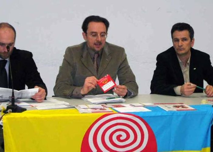 Un momento della conferenza stampa. Al centro Andrea Piccirilli