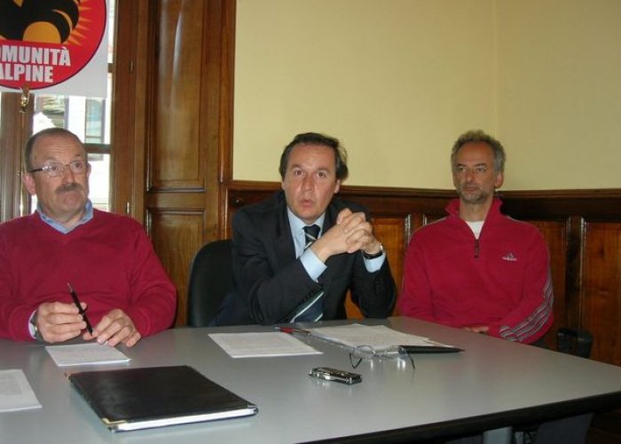 Da sin. Franco Vallet, Roberto Louvin e Paolo Fedi