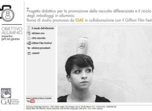 Il sito internet del concorso "Obiettivo Alluminio"