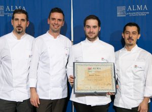 L'aostano Giacomo Cornaz alla consegna del diploma di Professionista di Pasticceria Italiana