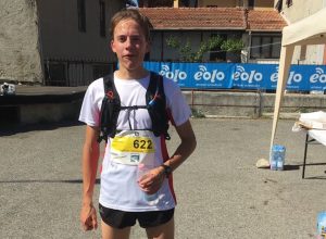 Andrea Chaves Lopez dopo la vittoria ad un trail, lo scorso maggio.