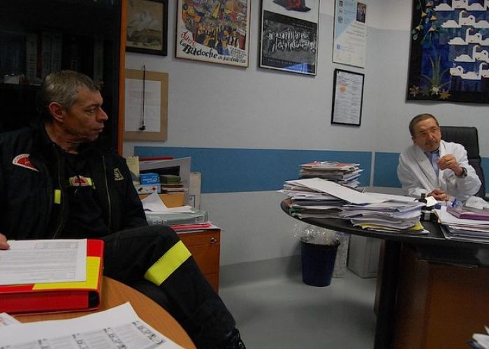 A sx Antonello VIotto - capo nucleo NBCR Vigili del fuoco