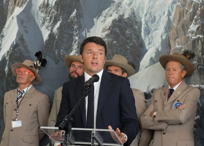 Matteo Renzi con le Guide Alpine