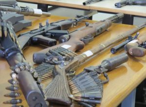 La armi trovate in casa di Alain Lanièce