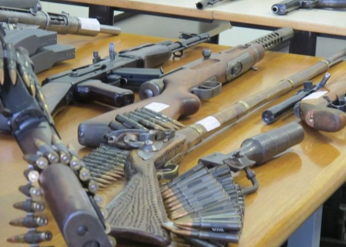 La armi trovate in casa di Alain Lanièce