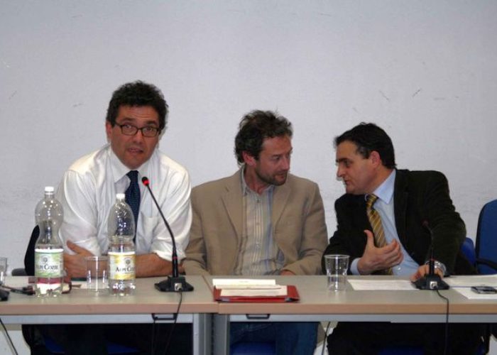 Da sx Roberto Natale, Giorgio Macchiavello e Franco Siddi