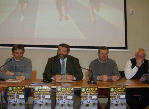 Un momento della conferenza stampa