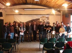 I diciotto corsisti con i loro attestati