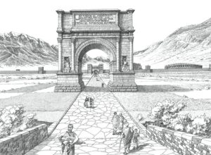 Augusta Praetoria nei disegni di F.Corni