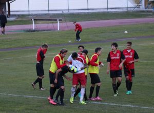 La gioia di Cunéaz per il gol vittoria